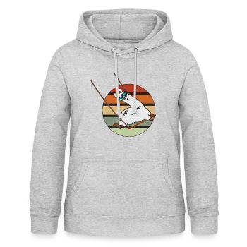 Alpaka Schaukel - Frauen Hoodie - Hellgrau meliert - Vorne - AI Model Female 172 light (172cm)