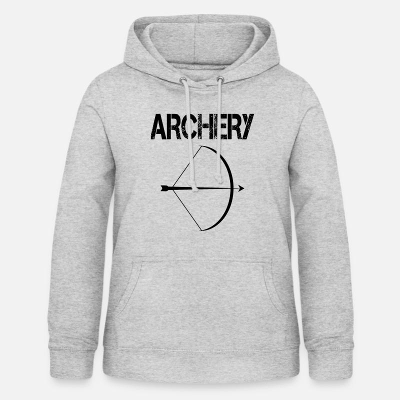 archery tir à l’arc flèche arc - Sweat à capuche Femme - gris clair chiné
