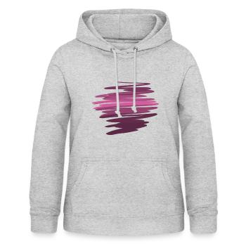 colors pink line gradient stroke - Women's Hoodie - light heather grey - Front - AI Model Female 172 light (172cm)