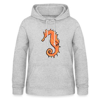 seepferdchen tier symbol tiere meerestier - Frauen Hoodie - Hellgrau meliert - Vorne - AI Model Female 172 light (172cm)