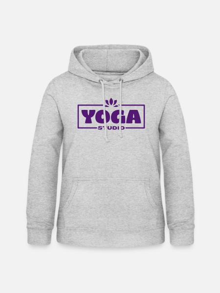 YOGA STUDIO - Frauen Hoodie - Hellgrau meliert