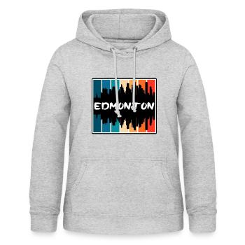 Edmonton Canada Skyline Silhouette Souvenir de voyage - Sweat à capuche Femme - gris clair chiné - Devant - AI Model Female 172 light (172cm)