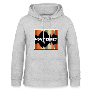 Monterrey Mexiko Skyline Silhouette Reise Souveni - Frauen Hoodie - Hellgrau meliert - Vorne - AI Model Female 172 light (172cm)