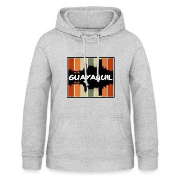 Guayaquil Equador Skyline Silhouette Travel Souven - Frauen Hoodie - Hellgrau meliert - Vorne - AI Model Female 172 light (172cm)