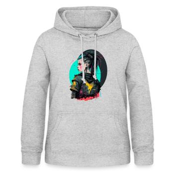 Wunderbare Illustration eines schönen Mädchens - Frauen Hoodie - Hellgrau meliert - Vorne - AI Model Female 172 light (172cm)
