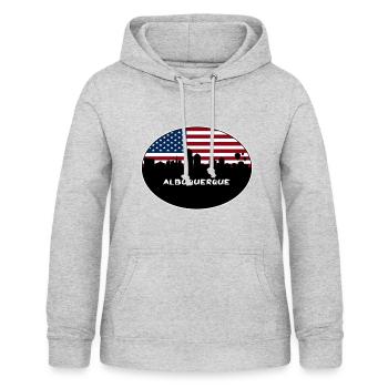 Albuquerque New Mexico USA Flag Skyline Travel Sou - Women's Hoodie - light heather grey - Front - AI Model Female 172 light (172cm)