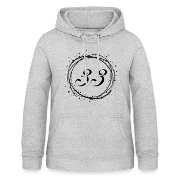 33 - Women's Hoodie - light heather grey - Front - AI Model Female 172 light (172cm)
