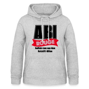 ABITUR 2026 - ABSCHLUSS 2026 - ABI 26 - ABI ROUGE - Frauen Hoodie - Hellgrau meliert - Vorne - AI Model Female 172 light (172cm)