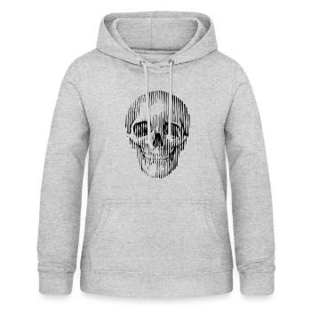 Skull graphic art - Women's Hoodie - light heather grey - Front - AI Model Female 172 light (172cm)