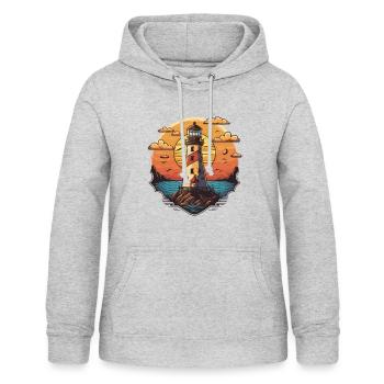 Wegweisendes Licht - Frauen Hoodie - Hellgrau meliert - Vorne - AI Model Female 172 light (172cm)