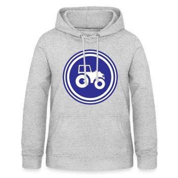 Traktor Symbol - Frauen Hoodie - Hellgrau meliert - Vorne - AI Model Female 172 light (172cm)