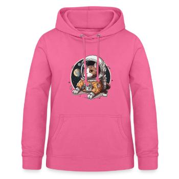 Kosmisches Abenteuer - Frauen Hoodie - Pink - Vorne - AI Model Female 172 light (172cm)