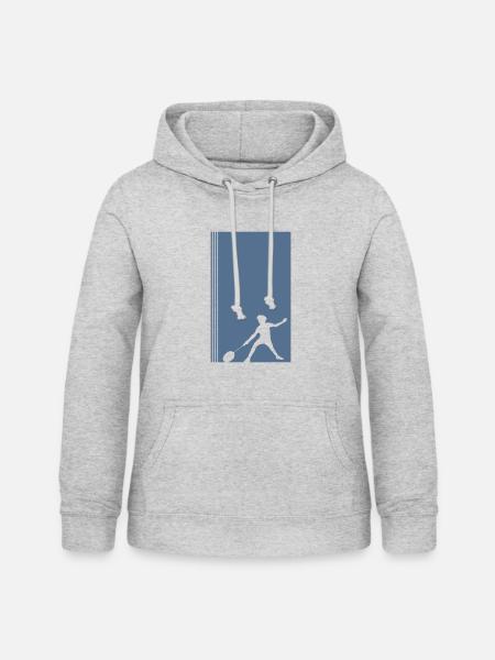 Badminton Drop Badmintonschläger Clear - Frauen Hoodie - Hellgrau meliert