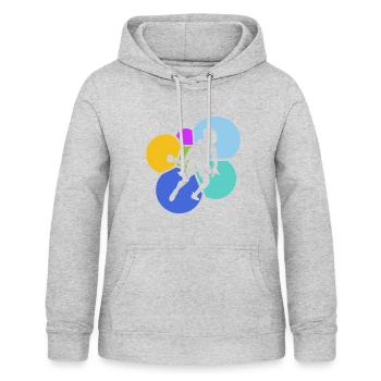 Lacrosse Intercrosse box Stock - Frauen Hoodie - Hellgrau meliert - Vorne - AI Model Female 172 light (172cm)