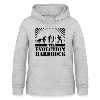 Evolution Hardrock - Frauen Hoodie - Hellgrau meliert - Vorne - AI Model Female 172 light (172cm)