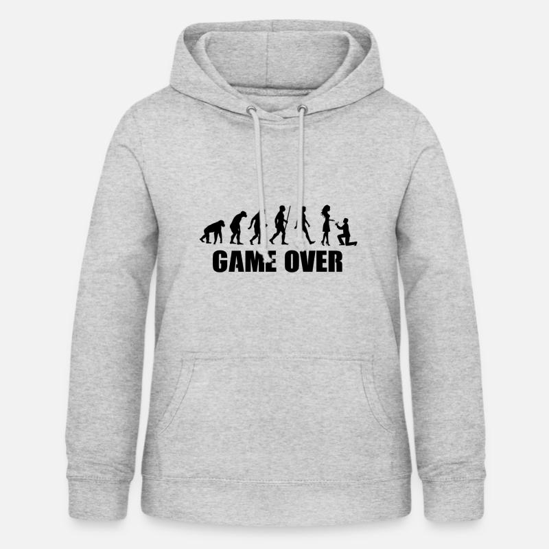 Conception de partie de célibataire - Sweat à capuche Femme - gris clair chiné
