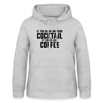Wenn Sie auf Ihren Cocktail pusten, sieht er aus w - Frauen Hoodie - Hellgrau meliert - Vorne - AI Model Female 172 light (172cm)