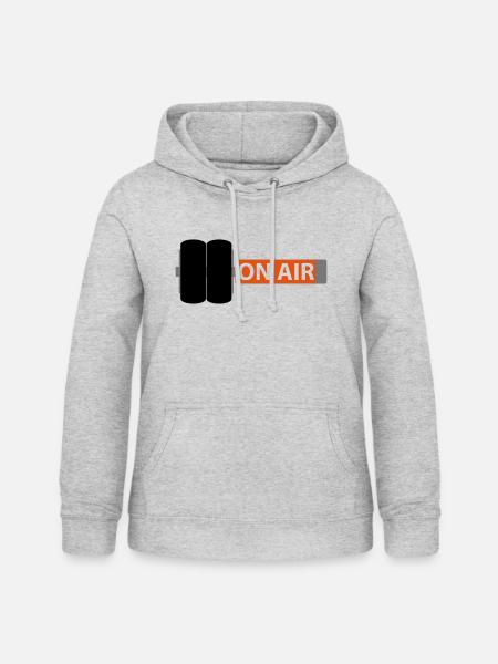 on air - Frauen Hoodie - Hellgrau meliert