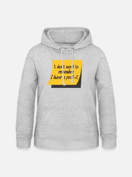 post it quote - Frauen Hoodie - Hellgrau meliert