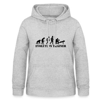 Evolution Personal Trainer Fitness - Sweat à capuche Femme - gris clair chiné - Devant - AI Model Female 172 light (172cm)