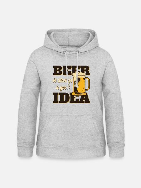 Bier - Frauen Hoodie - Hellgrau meliert