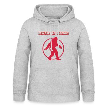Bigfoot - Sweat à capuche Femme - gris clair chiné - Devant - AI Model Female 172 light (172cm)