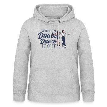 Im Zweifelsfall Tanzlehrer - Frauen Hoodie - Hellgrau meliert - Vorne - AI Model Female 172 light (172cm)