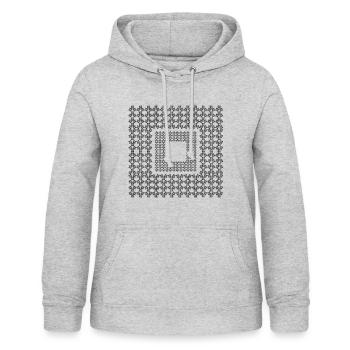 Quadratisches Dekor - Frauen Hoodie - Hellgrau meliert - Vorne - AI Model Female 172 light (172cm)