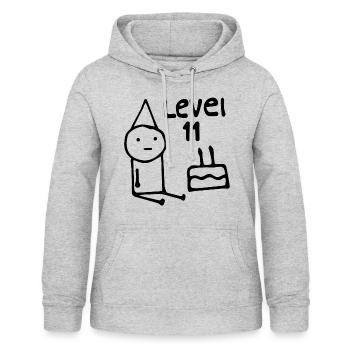 11. Geburtstagsfeier 11 Jahre alt Geburtstag Teenager - Frauen Hoodie - Hellgrau meliert - Vorne - AI Model Female 172 light (172cm)