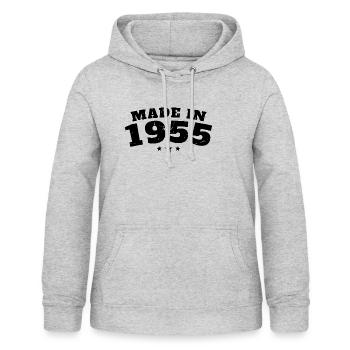 Fabriqué en 1955 - Sweat à capuche Femme - gris clair chiné - Devant - AI Model Female 172 light (172cm)