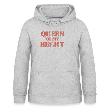 Königin meines Herzens - Muttertag - Frauen Hoodie - Hellgrau meliert - Vorne - AI Model Female 172 light (172cm)