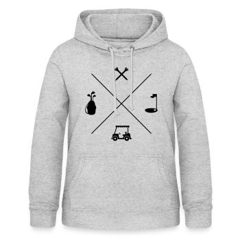 GOLF X SYMBOLS - Women's Hoodie - light heather grey - Front - AI Model Female 172 light (172cm)