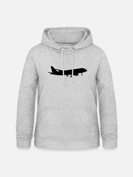 Flying Wear A320 - Frauen Hoodie - Hellgrau meliert