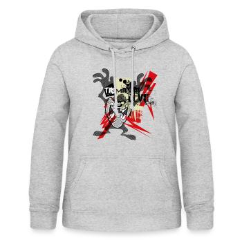 Looney Tunes Taz Der Tasmanische Teufel Pose - Frauen Hoodie - Hellgrau meliert - Vorne - AI Model Female 172 light (172cm)