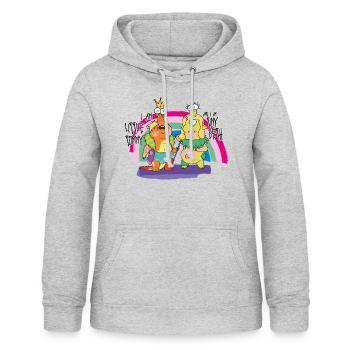 Rick and Morty Little Tommy und Tiny Beth - Frauen Hoodie - Hellgrau meliert - Vorne - AI Model Female 172 light (172cm)