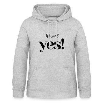 We said yes! - Frauen Hoodie - Hellgrau meliert - Vorne - AI Model Female 172 light (172cm)