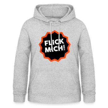 Flick mich! Rennrad Tshirt Fahrradfahren Spruch - Frauen Hoodie - Hellgrau meliert - Vorne - AI Model Female 172 light (172cm)