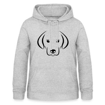 Dog Hund Puppy Welpe Hündchen - Women's Hoodie - light heather grey - Front - AI Model Female 172 light (172cm)