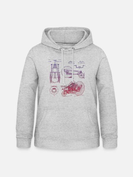 US369860 - Frauen Hoodie - Hellgrau meliert