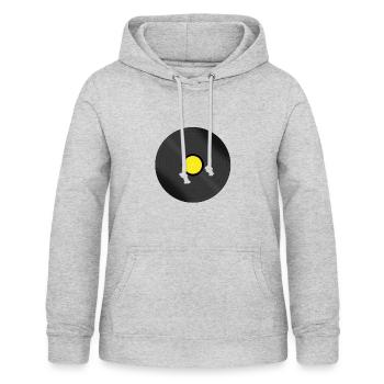 Disques/vinyles - Sweat à capuche Femme - gris clair chiné - Devant - AI Model Female 172 light (172cm)