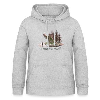 "Ellies Geburtstag" Der Letzte von uns Teil II. Fan Art - Frauen Hoodie - Hellgrau meliert - Vorne - AI Model Female 172 light (172cm)