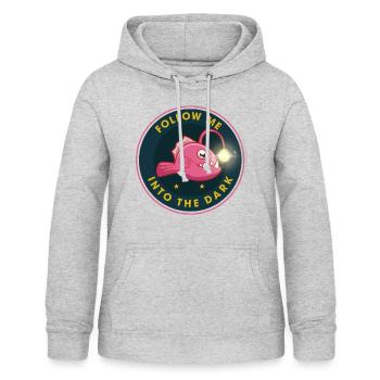 Deep Sea Anglerfish Follow Me Into The Darkness - Women's Hoodie - light heather grey - Front - AI Model Female 172 light (172cm)