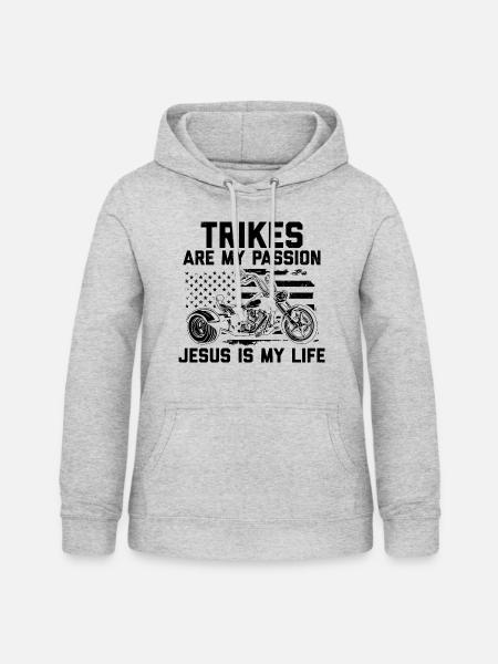 Trike - Frauen Hoodie - Hellgrau meliert
