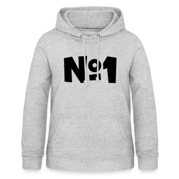 First place number one numbering - Women's Hoodie - light heather grey - Front - AI Model Female 172 light (172cm)