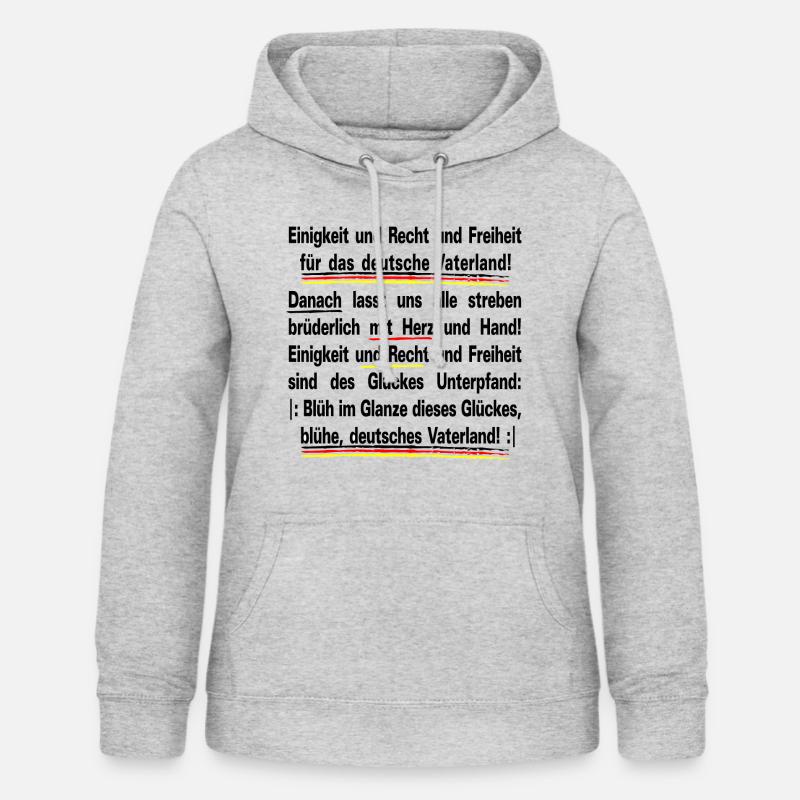 German anthem text - Women's Hoodie - light heather grey