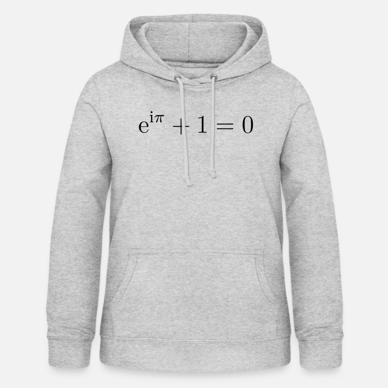 Formule avec i, e, pi, 1, 0 - Sweat à capuche Femme - gris clair chiné
