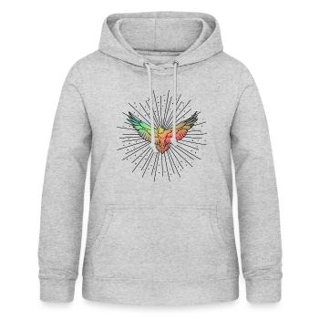 Adler Falke Raubvogel Vögel Geschenk - Frauen Hoodie - Hellgrau meliert - Vorne - AI Model Female 172 light (172cm)