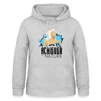 BIRDIE Design 1 for LIGHT fabrics - Women's Hoodie - light heather grey - Front - AI Model Female 172 light (172cm)