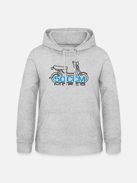 SR50 SR80 50ccm Moped Emblem - Frauen Hoodie - Hellgrau meliert