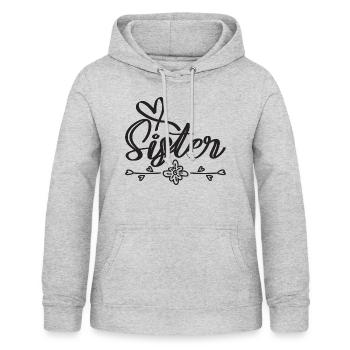 Grande soeur - Sweat à capuche Femme - gris clair chiné - Devant - AI Model Female 172 light (172cm)